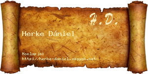 Herke Dániel névjegykártya